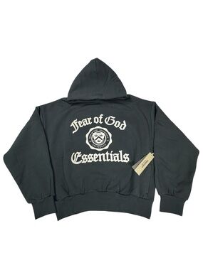 Fear of God ESSENTIALS Collegiate Crest Hoodie Black S NWT